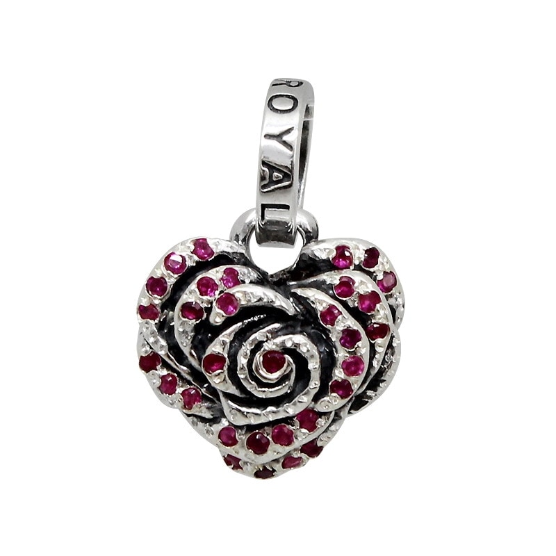 SMALL HEART ROSE WITH PAVE