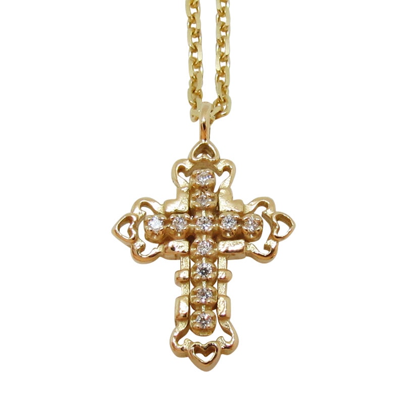 BABY CONSORT CROSS WITH CZ 18K GOLD