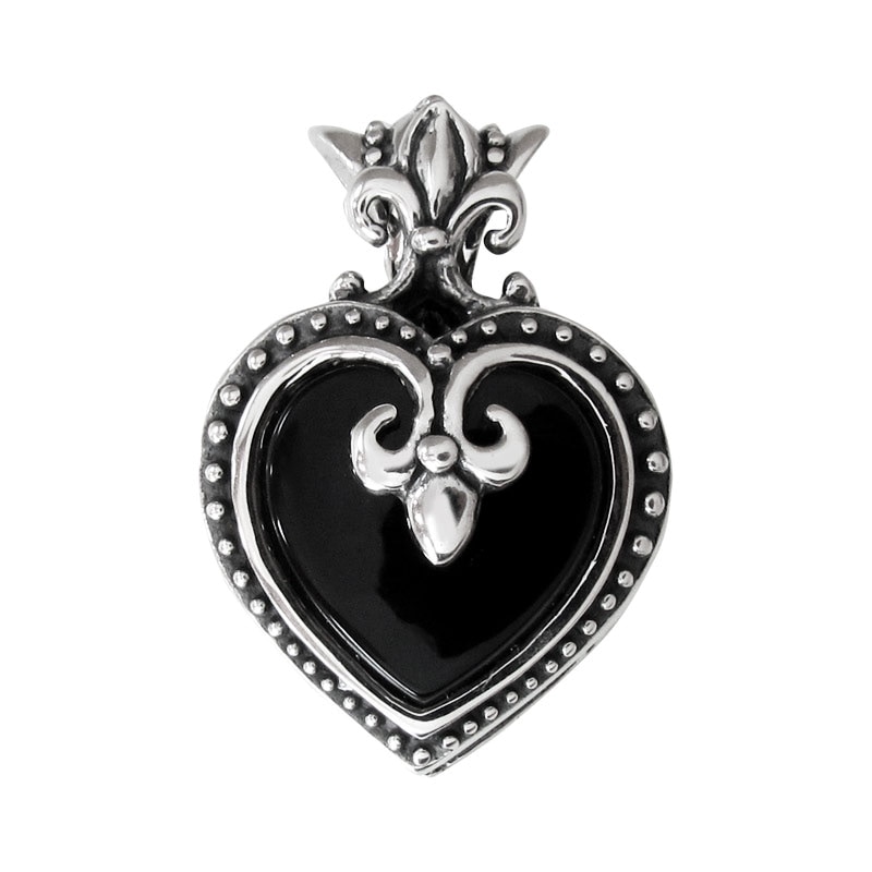 SMALL MAGESTIQUE HEART LOCKET WITH ONYX