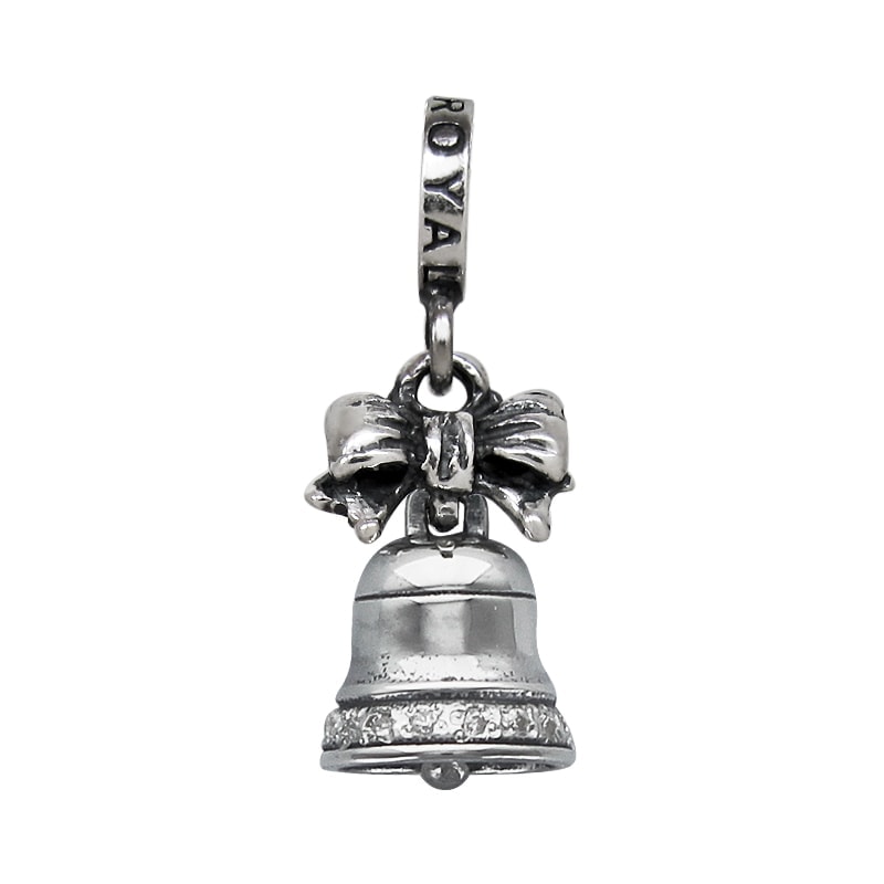 HOLIDAY BELL CHARM WITH ROUND CZS