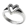 SERENDIPITY HEART OPEN BAND WITH DIAMONDS
