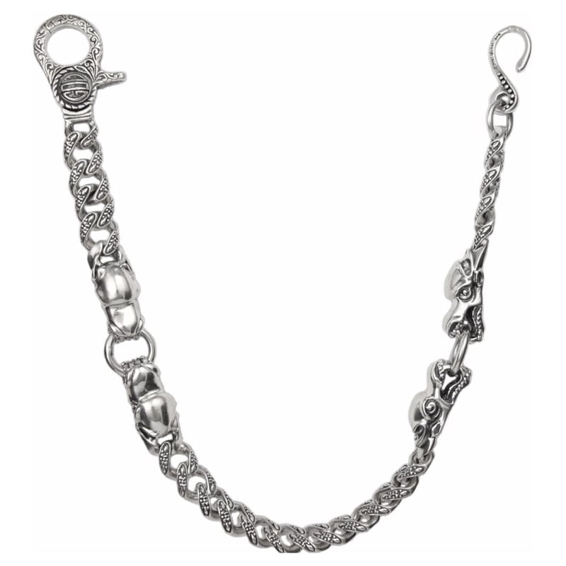 4 DRAGONS & CHAIN LINKS | ウォレットチェーン,シルバー