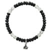 ڥ饤꾦ʡSTONE WITH NEW TINY CROWN BRACELET (BUTTON CUT ONYX & CUT CRYSTAL) 6mm