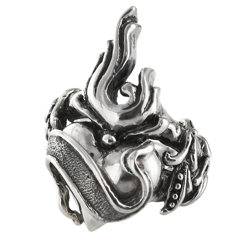 FLAMING HEART RING