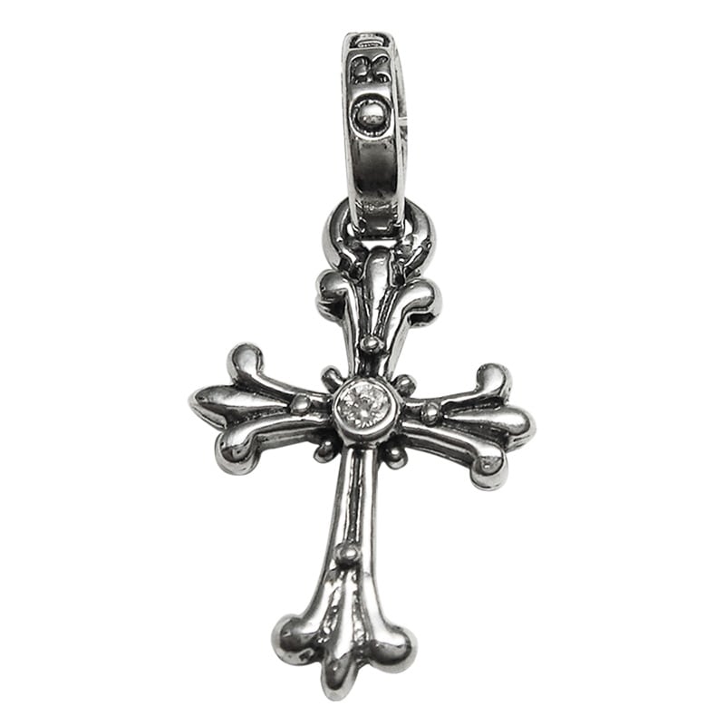 TINY CHAPEL CROSS WITH CZ | ペンダント,シルバー | ロイヤルオーダー 