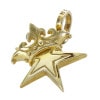 SMALL SOLID STAR WITH CROWN 9K GOLD