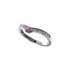 DELICATE TIARA BAND WITH 1 CENTER PINK & PAVE CZ BAND