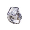 GOD SQUARE WITH CRYSTAL WITH FULL PAVE CLEAR CZ