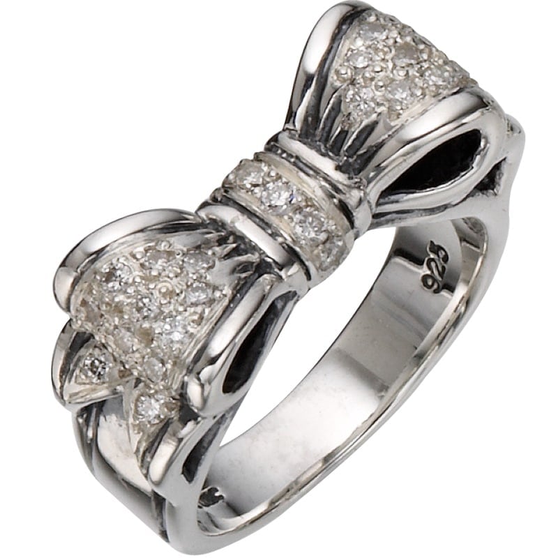 BOW WITH PAVE DIAMONDS