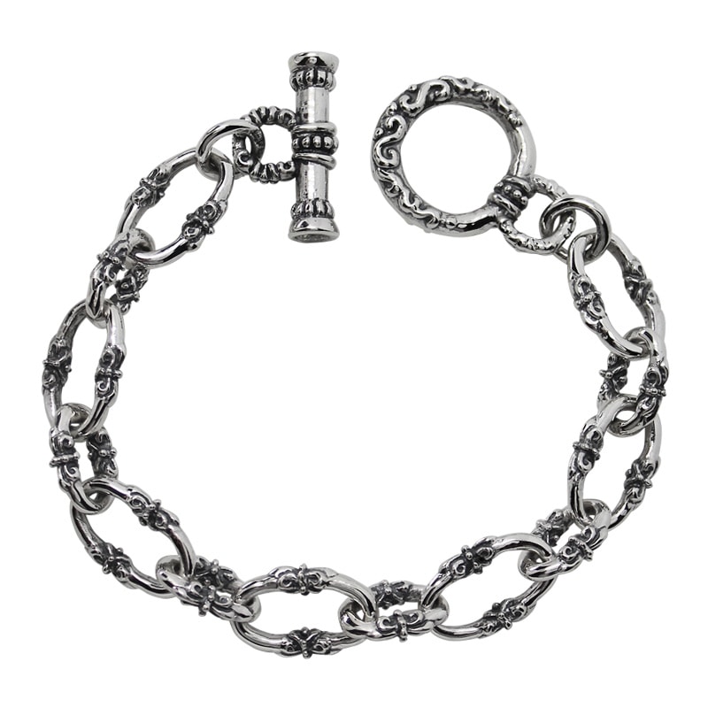 SMALL / MEDIUM CHAIN WITH TOGGLE & CRYSTALS | ブレスレット