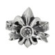 DOUBLE FDL WITH RIBBONS & CENTER STONE
