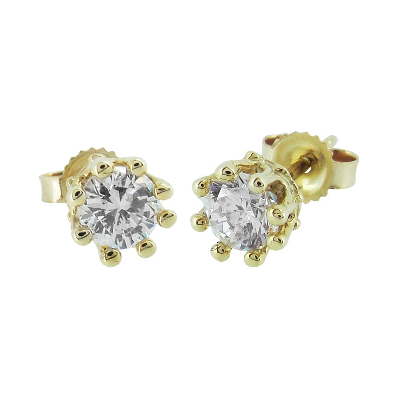 TINY CROWN STONE STUDS  (���ñ��)