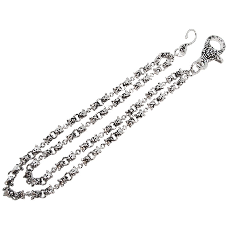 DOUBLE MINI PITBULL CHAIN WITH TRIBAL CLIP