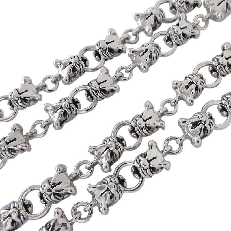 DOUBLE MINI PITBULL CHAIN WITH TRIBAL CLIP