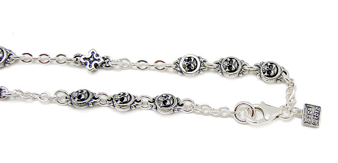 TABERNACLE NECKLACE WITH SKULL BEAD & CROSS