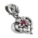 PLUMERIA HEART WITH CZ