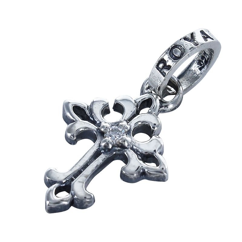 OPEN TINY CROSS WITHDIAMOND