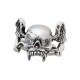 SMALL WINGED VAMPIRE SKULL WITH CZ