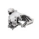 SMALL WINGED VAMPIRE SKULL WITH CZ
