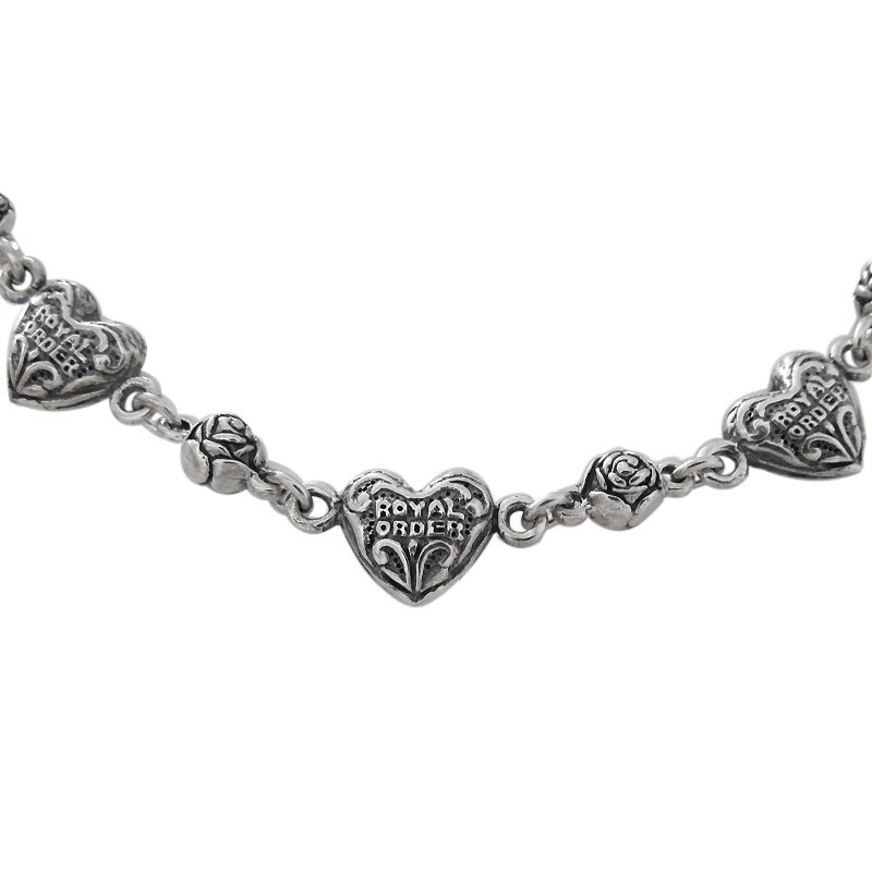 ROSEBEAD WITH 3 CARVED HEARTS
