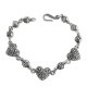 ROSEBEAD WITH 3 CARVED HEARTS