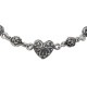 ROSEBEAD WITH 3 CARVED HEARTS