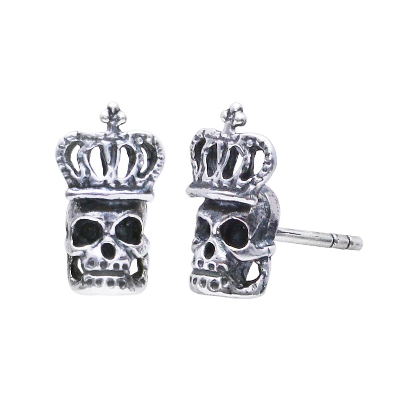 TINY SKULL WITH CROWN WITH STUD  (���ñ��)
