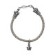 BRAIDED BRACELET WITH CROWN TIPS TINY CROWN