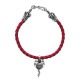 BRAIDED BRACELET WITH CROWN TIPS & WICKED