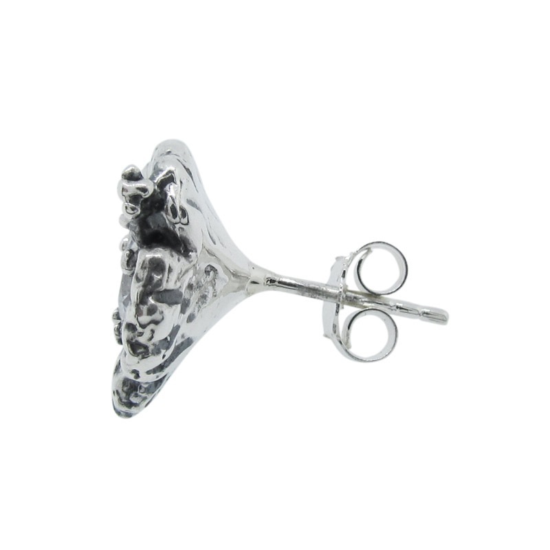 LARGE HIBISCUS STUDS WITH CZ (���ñ��)