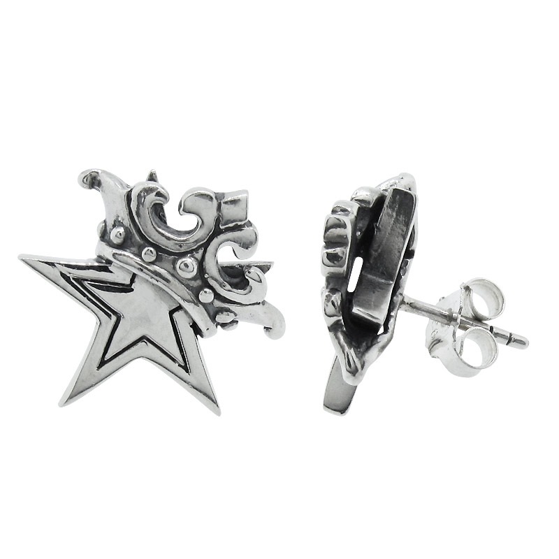 SMALL SOLID STARWITH CROWN STUDS (ñ)