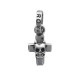 TINY CROSS WITH TINY HORNED SKULL