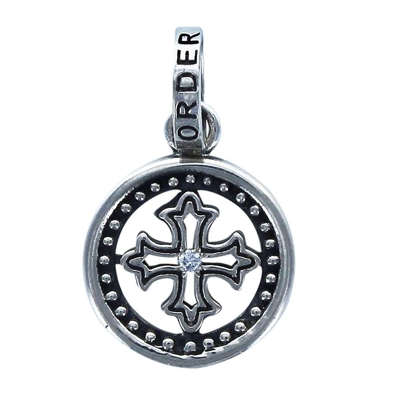 TINY CROSS MEDALLION WITH DIAMOND
