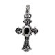 SMALL CARVED CROSS WITH CZ