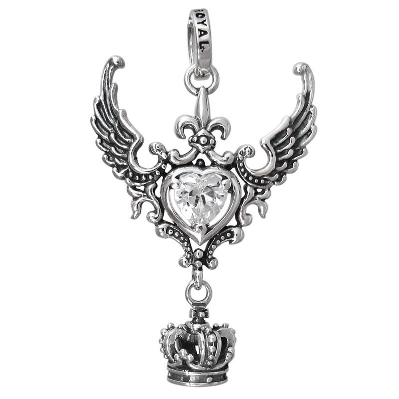 CORONET WINGED HEART WITH CZ