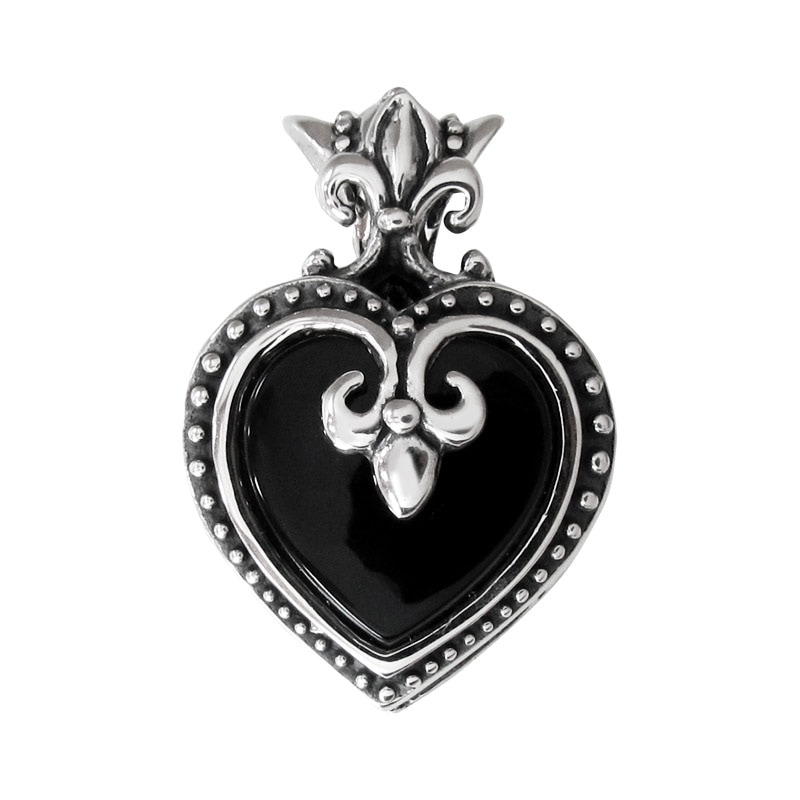 SMALL MAGESTIQUE HEART LOCKET WITH ONYX