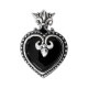 SMALL MAGESTIQUE HEART LOCKET WITH ONYX