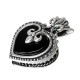 SMALL MAGESTIQUE HEART LOCKET WITH ONYX
