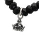 �ڥ���饤����꾦�ʡ�STONE WITH NEW TINY CROWN BRACELET (BUTTON CUT ONYX & CUT CRYSTAL) 6mm