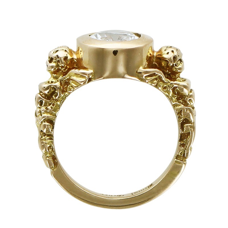 NEW ANGEL WITH CRYSTAL 18K GOLD (YELLOW GOLD)