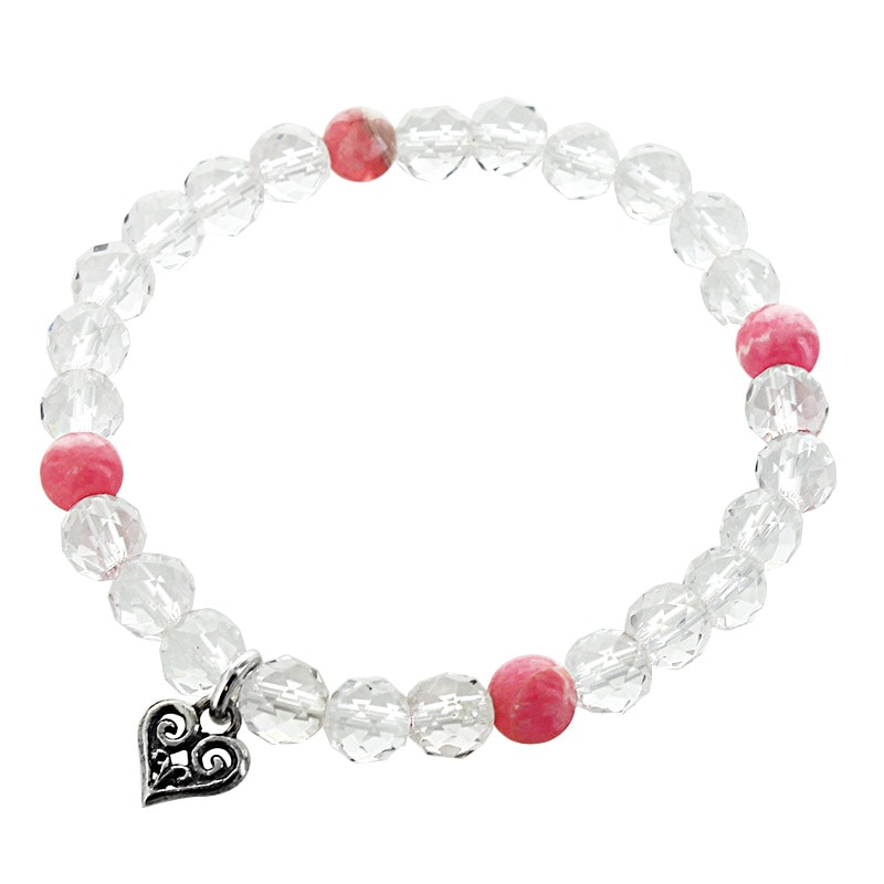 �ڥ���饤����꾦�ʡ�STONE WITH ALLEGRA HEART BRACELET (CUT CRYSTAL & INCAROSE) 6mm