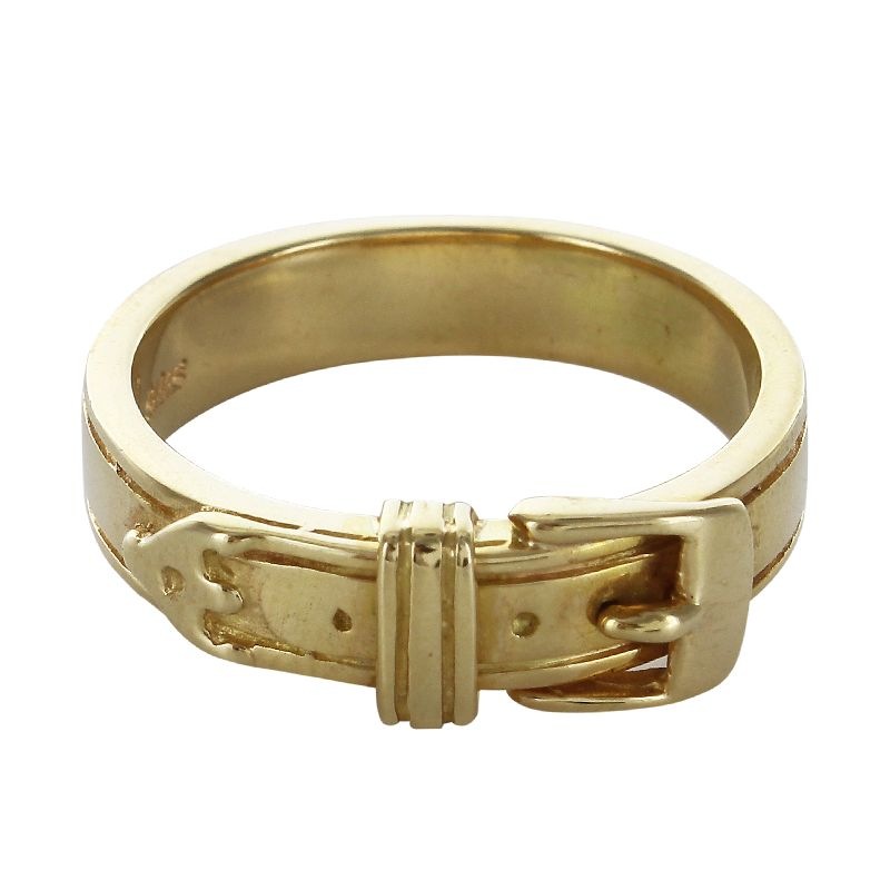 BELT BUCKLE RING 18K GOLD