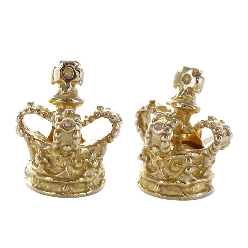 HALF ROYAL CROWN W STUD 9K GOLD (1��ñ�̡�