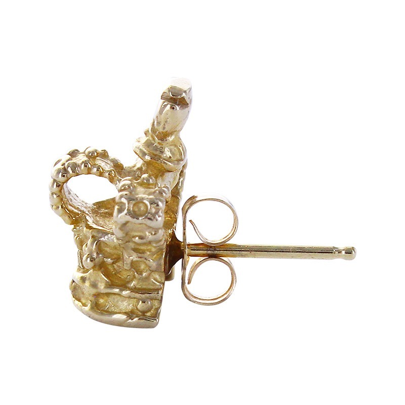 HALF ROYAL CROWN W STUD 9K GOLD (1��ñ�̡�