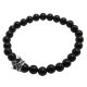 STONE WITH KNAVE CROWN BRACELET (BLACK ONYX) 6mm
