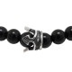 STONE WITH KNAVE CROWN BRACELET (BLACK ONYX) 6mm