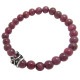 STONE WITH KNAVE CROWN BRACELET (RUBY) 6mm