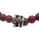 STONE WITH KNAVE CROWN BRACELET (RUBY) 6mm