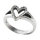 SERENDIPITY HEART OPEN BAND WITH DIAMONDS