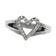 SERENDIPITY HEART OPEN BAND WITH DIAMONDS